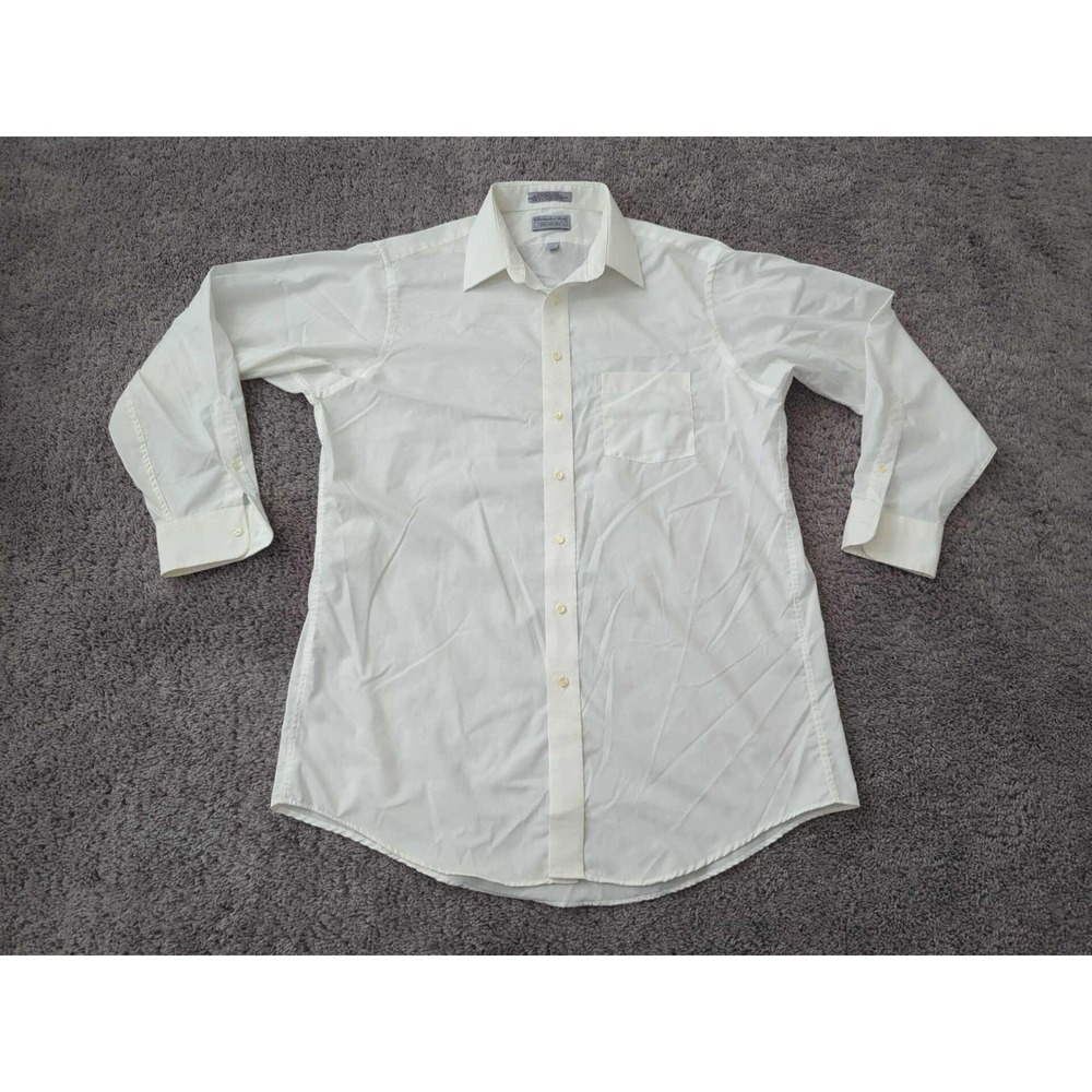 Christopher Hart Dress Shirt Mens 17/35 TALL White Long Sleeve Wrinkle Free